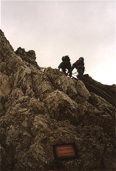 Der Klettersteig bitet eine Vielzahl von Leitern