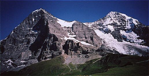 Eiger und Mönch von der Kleinen Scheidegg aus (Schweiz)